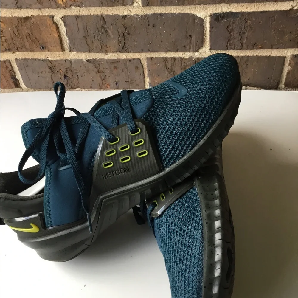 Nike Men’s Training Shoes - Teal with Black & Neon Yellow Accents